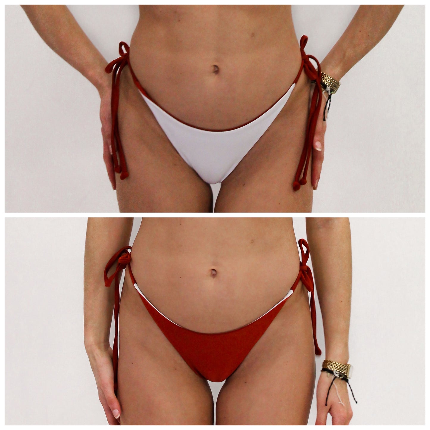 Ceto BOTTOM - Sparkly Scarlet/White