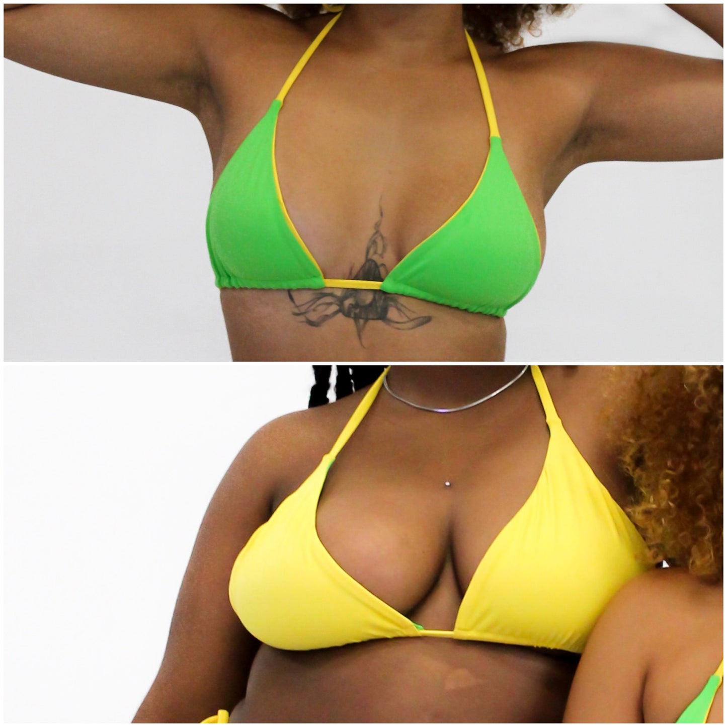 Lilaea TOP - Yellow/Bright Green
